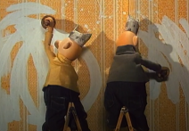 Scene from the film Pat and Mat: The Painting Job