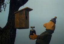 Scene from the film Pat and Mat: The Birdhouse
