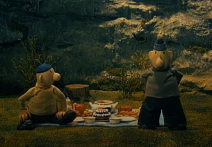 Scene from the film Pat and Mat: The Breakfast in the Grass