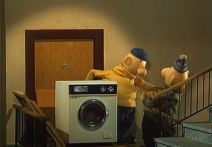 Scene from the film Pat and Mat: The Washing Machine